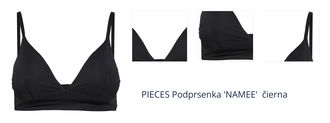 PIECES Podprsenka 'Namee'  čierna 1