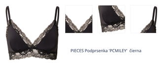 PIECES Podprsenka 'PCMILEY'  čierna 1