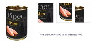 Piper premium konzerva kura a hnedá ryža 400 g 1