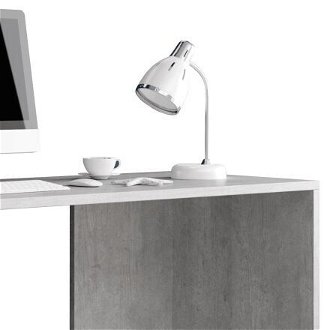 Písací stôl Andreo - betón / biely mat 7