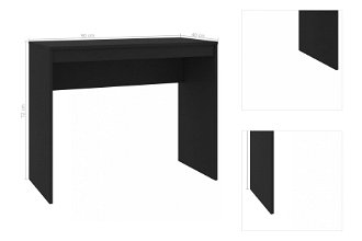 Písací stôl drevotrieska Dekorhome Čierna,Písací stôl drevotrieska Dekorhome Čierna 3