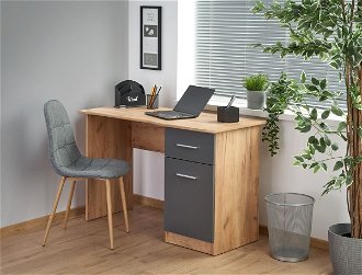 Písací stôl Elmo - dub wotan / antracit 2
