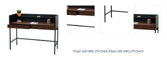 Písací stôl HWC-J79 Orech,Písací stôl HWC-J79 Orech 1