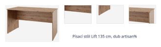 Písací stôl Lift 135 cm, dub artisan% 1
