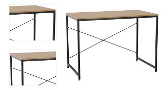 Písací stôl Mellora 100 - dub / čierna 4
