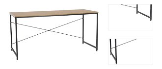 Písací stôl Mellora 150 - dub / čierna 3