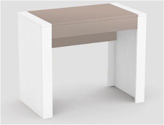 Písací stôl rea jamie - cappuccino/biela