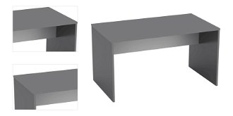 Písací stôl Rioma New Typ 11 - grafit / biela 4