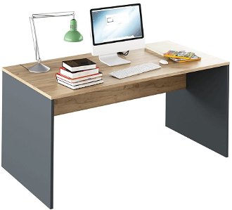 Písací stôl Rioma New Typ 16 - grafit / dub artisan 2