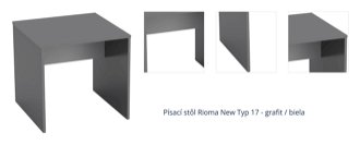 Písací stôl Rioma New Typ 17 - grafit / biela 1