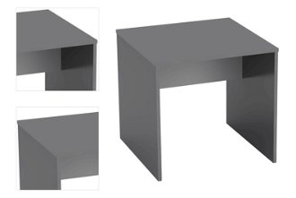 Písací stôl Rioma New Typ 17 - grafit / biela 4