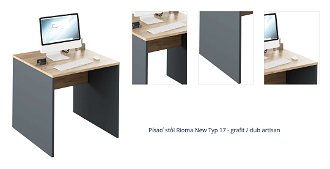 Písací stôl Rioma New Typ 17 - grafit / dub artisan 1