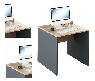 Písací stôl Rioma New Typ 17 - grafit / dub artisan 4
