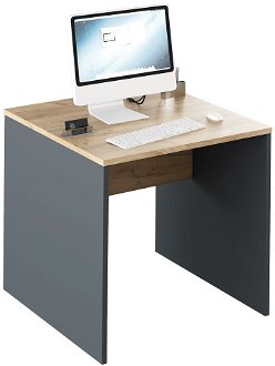 Písací stôl Rioma New Typ 17 - grafit / dub artisan 2