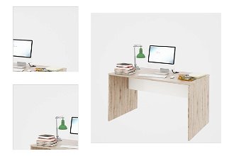 Písací stôl Rioma Typ 11 - san remo / biela 4
