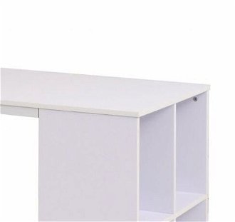 Písací stôl s regálom 120x60 cm Dekorhome Biela,Písací stôl s regálom 120x60 cm Dekorhome Biela 7