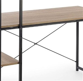Písací stôl s regálom Narvik B1 - dub sonoma / čierna 5