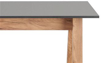 Písací stôl so zásuvkami Sergio - antracit / dub wotan 7