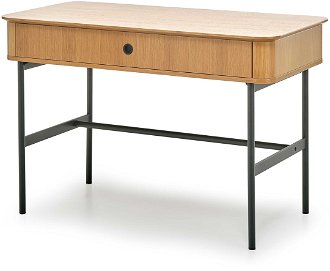 Písací stôl so zásuvkou Smart B-1 - dub prírodný / čierna 2