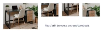 Písací stôl Sumatra, antracit/bambus% 1