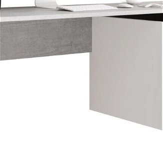 Písací stôl Tulio - betón / biely mat 5