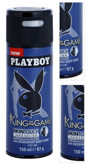 Playboy King Of The Game dezodorant v spreji pre mužov 150 ml 3