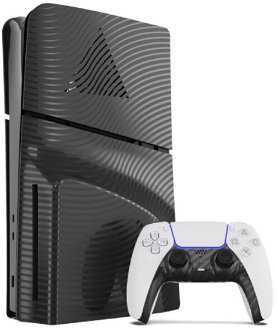 PlayStation 5 Slim Black Wave kryt na konzolu