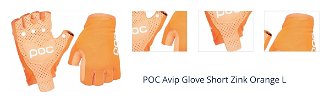 POC Avip Short Glove Zink Orange L Cyklistické rukavice 1