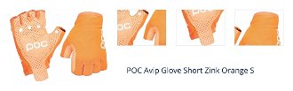 POC Avip Short Glove Zink Orange S Cyklistické rukavice 1