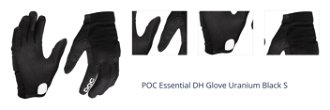 POC Essential DH Glove Uranium Black S Cyklistické rukavice 1
