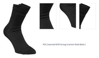 POC Essential MTB Strong Uranium Multi Black L Cyklo ponožky 1