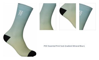 POC Essential Print Sock Gradient Mineral Blue L Cyklo ponožky 1