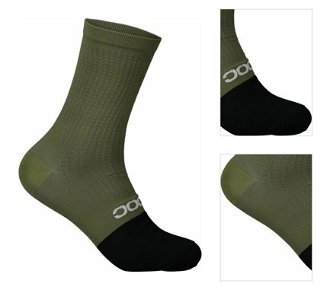 POC Flair Sock Mid Epidote Green/Uranium Black L Cyklo ponožky 3