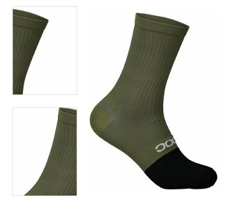 POC Flair Sock Mid Epidote Green/Uranium Black L Cyklo ponožky 4