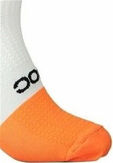 POC Flair Sock Mid Hydrogen White/Zink Orange L Cyklo ponožky 9