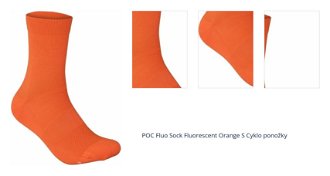POC Fluo Sock Fluorescent Orange S Cyklo ponožky 1