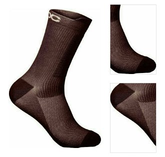 POC Lithe MTB Mid Sock Aragonite Brown M Cyklo ponožky 3