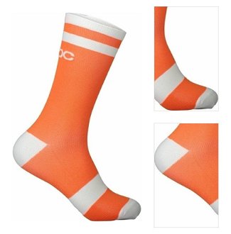 POC Lure MTB Long Sock Zink Orange/Hydrogen White L Cyklo ponožky 3