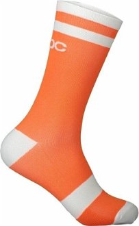POC Lure MTB Long Sock Zink Orange/Hydrogen White L Cyklo ponožky 2