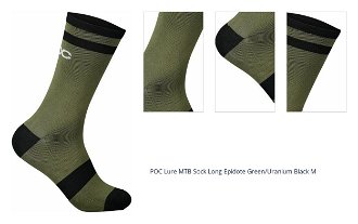 POC Lure MTB Sock Long Epidote Green/Uranium Black M Cyklo ponožky 1