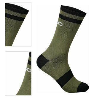 POC Lure MTB Sock Long Epidote Green/Uranium Black M Cyklo ponožky 4