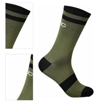 POC Lure MTB Sock Long Epidote Green/Uranium Black S Cyklo ponožky 4