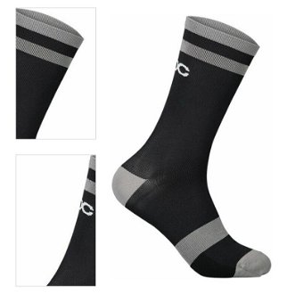 POC Lure MTB Sock Long Uranium Black/Granite Grey L Cyklo ponožky 4