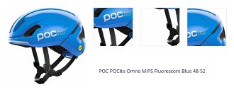 POC POCito Omne MIPS Fluorescent Blue 48-52 Detská prilba na bicykel 1