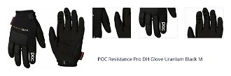 POC Resistance Pro DH Uranium Black M Cyklistické rukavice 1