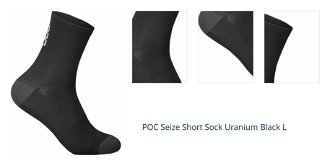 POC Seize Short Sock Uranium Black L Cyklo ponožky 1