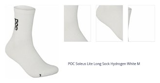POC Soleus Lite Long Sock Hydrogen White M Cyklo ponožky 1