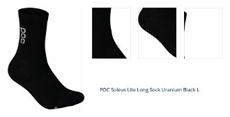 POC Soleus Lite Long Sock Uranium Black L Cyklo ponožky 1