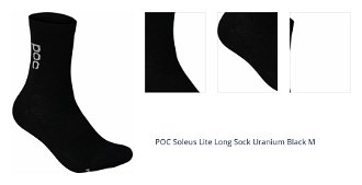 POC Soleus Lite Long Sock Uranium Black M Cyklo ponožky 1