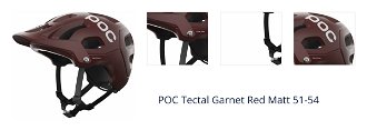 POC Tectal Garnet Red Matt 51-54 Prilba na bicykel 1